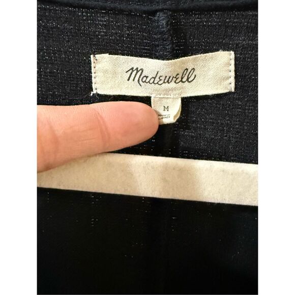 Madewell Cross-Front Flutter-Sleeve Mini Dress in Dark Nightfall Sz  M - Picture 5 of 11